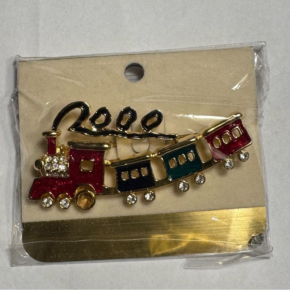 Colorful Train Brooch